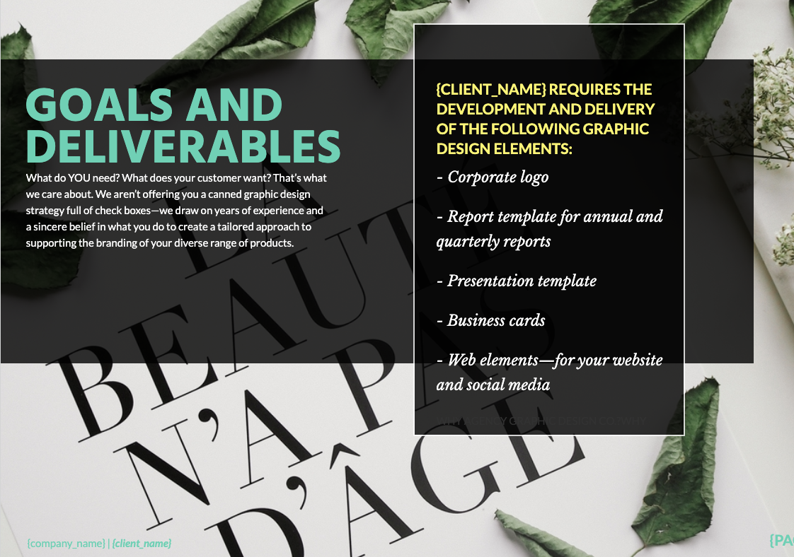 Graphic Design Proposal Template